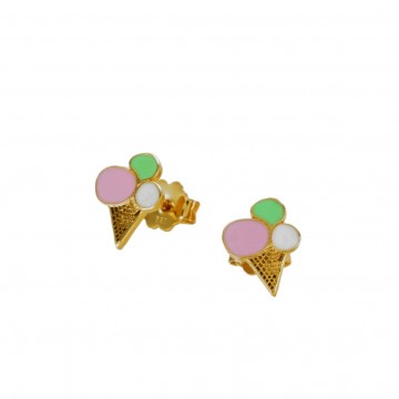 WISH LUCK / LUCKY BABY PINK-WHITE-GREEN EARRINGS